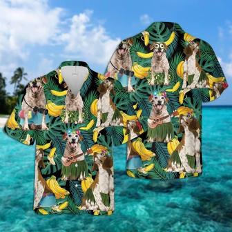 Brittany Hawaiian Shirt, Brittany Summer Leaves Hawaiian Shirt For Men - Perfect Gift For Brittany Lovers, Husband, Boyfriend, Friend, Family - Seseable