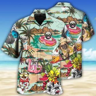 Bulldog Aloha Hawaii Shirt - Bulldog Dog Loves Beach Loves Hawaiian Shirt For Summer - Perfect Gift For Dog Lovers, Friend, Family - Seseable