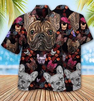 Bulldog Aloha Hawaii Shirt - Bulldog Embroidery Cool Hawaiian Shirt For Summer - Perfect Gift For Dog Lovers, Friend, Family - Seseable