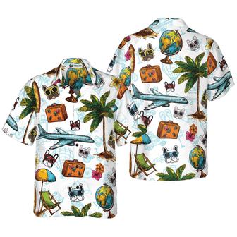 Bulldog Hawaiian Shirt, French Bulldog Sunglasses Aloha Shirt For Men - Perfect Gift For Bulldog Lover, Husband, Boyfriend, Friend, Family - Seseable