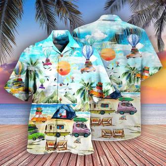 Camping Aloha Hawaiian Shirt, Camping Get High Hawaiian Shirt For Summer, Camping Aloha Shirt - Perfect Gift For Men, Women, Camping Lover, Friend - Seseable