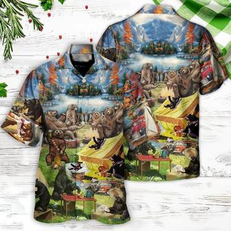 Camping Hawaiian Shirt, Camping Naughty Bears, Worst Case Scenario Bears Eat Aloha Shirt For Men And Women - Perfect Gift For Camping Lovers - Seseable