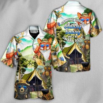 Camping Hawaiian Shirt, Camping Squad Classy Sassy And A Bit Smart Assy Aloha Hawaiian Shirt - Perfect Gift For Men, Women, Camping Lover, Friend - Seseable