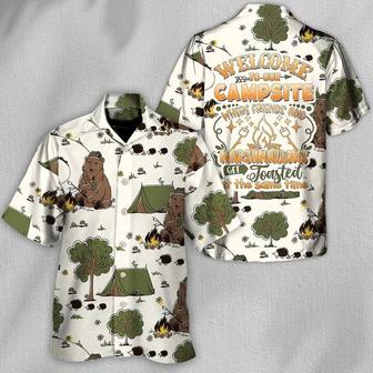 Camping Hawaiian Shirt, Camping Welcome To Our Campsite Hawaiian Shirt For Summer, Camping Aloha Shirt - Perfect Gift For Men, Women, Camping Lover - Seseable