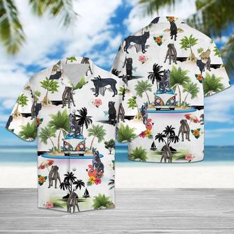 Cane Corso Hawaiian Shirt, Dog Hippie Palm Vacation Aloha Shirt For Men Women - Perfect Gift For Dog Lovers, Husband, Boyfriend, Friend, Wife - Seseable