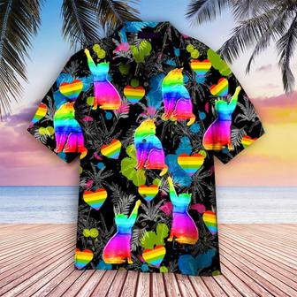 Cat And LGBT Aloha Hawaiian Shirts For Summer, Tropical Pride Month Colorful Of LGBT Hawaiian Shirts, Gift For Gaymer And Lesbian, Pride Cat Lovers - Seseable