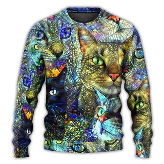Cat Art Lover Cat Colorful Style Ugly Sweater - Thegiftio UK