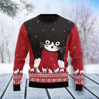Cat Awesome Funny Family Christmas Ugly Sweater - Thegiftio UK