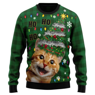 Cat Christmas Tree Ugly Sweater For Men And Women - Thegiftio UK