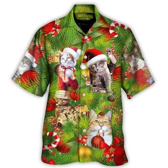 Cat Hawaiian Shirt For Summer, Cat Christmas Aloha Shirts, Best Colorful Cool Cat Hawaiian Shirts Outfit For Men Women, Friend, Team, Cat Lovers - Seseable