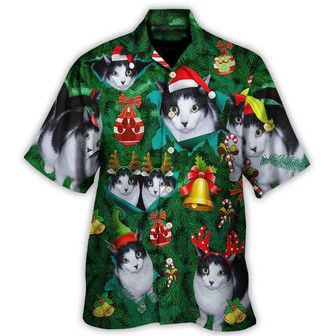 Cat Hawaiian Shirt For Summer, Cat Lovely Christmas Aloha Shirts - Best Colorful Cool Cat Hawaiian Shirts Outfit For Men Women, Friend, Team, Cat Lovers | Seseable UK