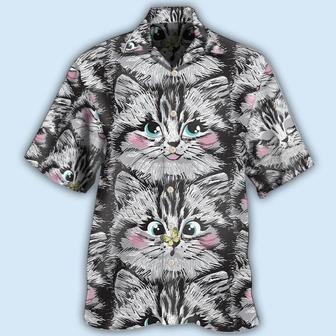 Cat Hawaiian Shirt For Summer, Cat Lovely Kitten Aloha Shirts, Best Colorful Cool Cat Hawaiian Shirts Outfit For Men Women, Friend, Team, Cat Lovers - Seseable