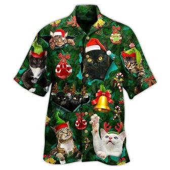 Cat Hawaiian Shirt For Summer, Cat Meowy Christmas Aloha Shirts - Best Colorful Cool Cat Hawaiian Shirts Outfit For Men Women, Friend, Team, Cat Lovers - Seseable