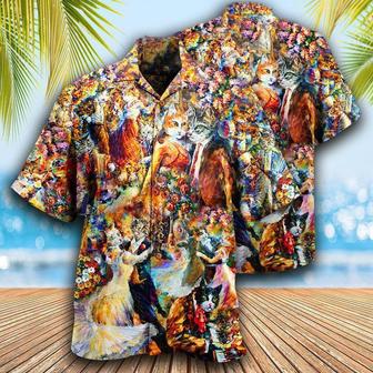 Cat Hawaiian Shirt For Summer, Cat Sound Of The Dance Aloha Shirts, Beautiful Cat Hawaiian Shirts Outfit For Men Women, Friend, Team, Cat Lovers - Seseable