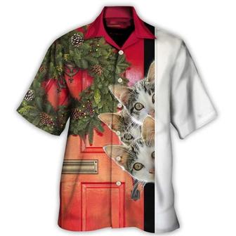 Cat Hawaiian Shirts For Summer, Cat Christmas Aloha Shirts - Best Colorful Cool Cat Hawaiian Shirts Outfit For Men Women, Friend, Cat Lovers - Seseable