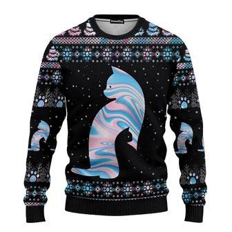 Cat Hologram Ugly Christmas Sweater For Men And Women | Favorety AU