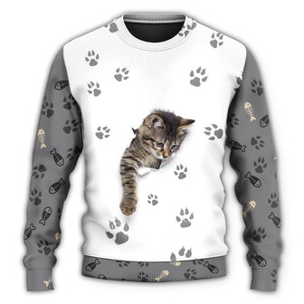 Cat Little Baby In My Soul Ugly Christmas Sweaters - Thegiftio UK