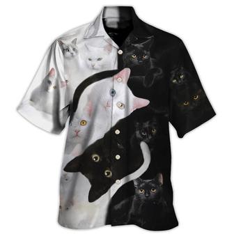 Cat Lover Aloha Shirt - Cat Are Better Than, Black Cat, White Cat Hawaiian Shirt For Men And Women, Perfect Gifts For Cat Mom, Cat Dad, Friends, Family - Seseable