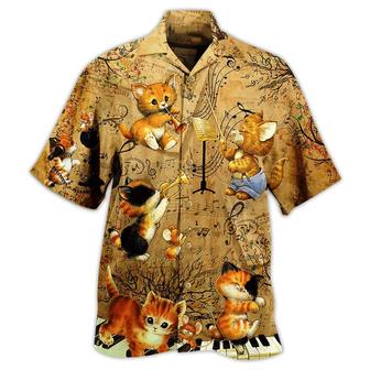 Cat Lover Aloha Shirt - Cat Baby Love Music Hawaiian Shirt For Men And Women, Perfect Gifts For Cat Mom, Cat Dad, Friends, Family - Seseable
