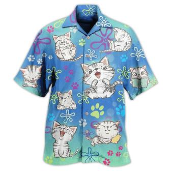 Cat Lover Aloha Shirt - Cute Cat, Lovely Cat Hawaiian Shirt For Men And Women, Perfect Gifts For Cat Mom, Cat Dad, Friends, Family - Seseable