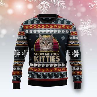 Cat Show Me Your Kitties Ugly Christmas Sweater For Men & Women | Favorety DE