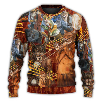 Cat To Be A Jazz Ugly Christmas Sweaters - Thegiftio UK