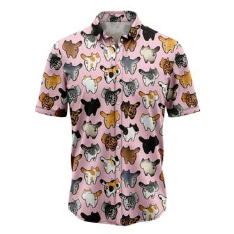 Cats Hawaiian Shirt, Freaking Love Cats Aloha Shirt For Men Women - Perfect Gift For Cat Lovers, Husband, Boyfriend, Friend, Family, Wife - Seseable
