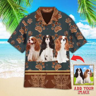 Cavalier Custom Photo Hawaiian Shirt, Personalized Hawaiian Shirts - Perfect Gift For Cavalier Lovers, Dog Lover, Family, Friends - Seseable