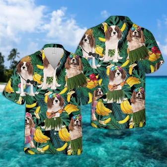 Cavalier King Charles Spaniel Hawaiian Shirt, Tropical Summer Leaves Aloha Shirt For Me - Perfect Gift For Cavalier Lovers, Friends, Family - Seseable