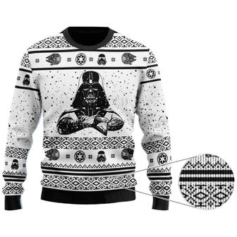 Christmas Star Wars Darth Vader Black And White Ugly Sweaters | Favorety UK