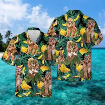 Cockapoo Hawaiian Shirt, Tropical Summer Leaves Hawaiian Shirt For Men - Perfect Gift For Cockapoo Lovers, Husband, Boyfriend, Friend, Family - Seseable