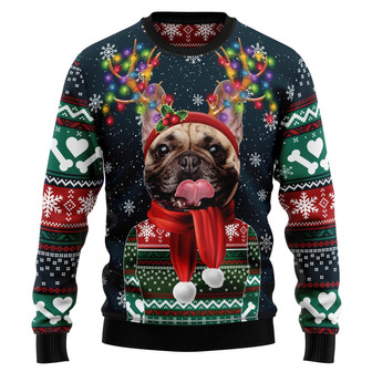 Cool French Bulldog Ugly Christmas Sweater - Thegiftio UK