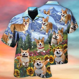Corgi Aloha Hawaii Shirt - Corgi Loves Flower Garden Hawaiian Shirt For Summer - Perfect Gift For Dog Lovers, Friend, Family - Seseable