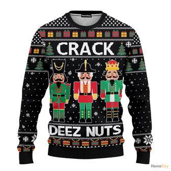 Crack Deez Nuts Nutcracker Ugly Christmas Sweater | Favorety AU