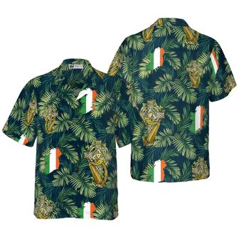 Cross Celtic Harp Pattern Irish Proud Hawaiian Shirt, Colorful Summer Aloha Shirts For Men Women, Perfect Gift For Husband, Wife, Patrick's Day - Seseable