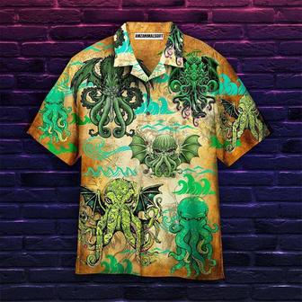 Cthulhu Aloha Hawaiian Shirt - The Great Cthulhu Hawaiian Shirt - Perfect Gift For Men & Women, Lovecraft Lover | Favorety AU