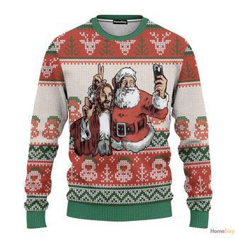 Custom Cosplay Santa And Jesus Ugly Sweater | Favorety AU