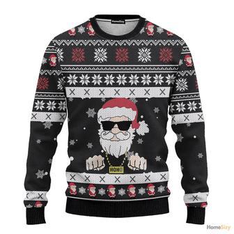 Custom Cosplay Santa Hoho Black Ugly Sweater Best Gift For Christmas | Favorety