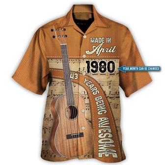Custom Guitar Lover Years Of Being Awesome Aloha Hawaiian Shirt For Summer, Personalized Guitar Hawaiian Shirts For Men Women, Guitar Lovers - Seseable