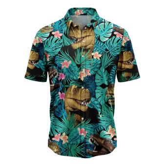 T-rex Hawaiian Shirt, T-rex Tropical Aloha Shirt For Men Women - Perfect Gift For Husband, Boyfriend, Friend, Family, Wife - Seseable