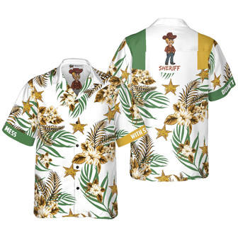 Sheriff Hawaiian Shirt, Don't Mess With Sheriff Aloha Shirt For Men - Perfect Gift For Sheriff, Husband, Boyfriend, Friend, Family - Seseable