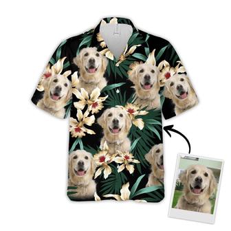 Custom Pet Dog Hawaiian Shirt - Custom Photo Flowers Pattern Personalized Hawaiian Shirt - Perfect Gift For Animal Lovers, Friend, Family - Seseable