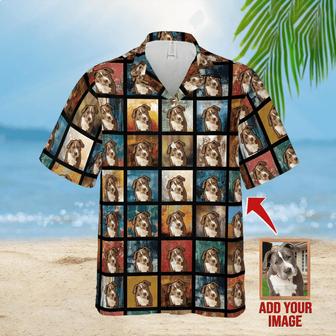 Custom Pet Dog Hawaiian Shirt - Custom Photo Square Portrait Personalized Hawaiian Shirt - Perfect Gift For Animal Lovers, Friend, Family - Seseable