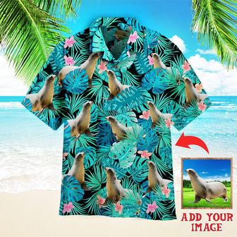 Custom Photo Seal Tropical Custom Hawaiian Shirt, Personalized Hawaiian Shirts - Perfect Gift For Animal Lovers, Friends, Family - Seseable