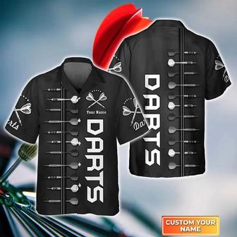 Customized Darts Hawaiian Shirt, Darts Personalized Name Hawaiian Shirt For Men - Perfect Gift For Darts Lovers, Darts Players - Seseable