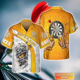 Customized Darts Hawaiian Shirt, Play Darts Drink Beer, Personalized Name Hawaiian Shirt For Men - Perfect Gift For Darts Lovers, Darts Players - Seseable