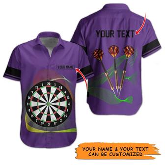 Customized Name Darts Hawaiian Shirt, Personalized Dartboard And Target Hawaiian Shirts For Summer - Gift For Darts Lovers, Darts Players Uniforms - Seseable