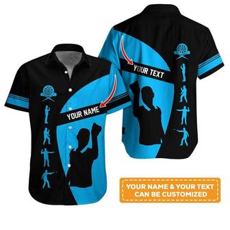 Customized Name & Text Darts Hawaiian Shirt, Personalized Darts Player Hawaiian Shirts For Team - Gift For Darts Lovers, Darts Players Uniforms - Seseable