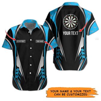 Customized Name & Text Darts Hawaiian Shirt, Personalized Darts Team Hawaiian Shirts For Summer - Gift For Darts Lovers, Darts Players Uniforms - Seseable