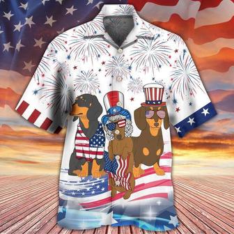 Dachshund Aloha Hawaii Shirt - Dachshund Independence Day Is Coming Hawaiian Shirt For Summer - Perfect Gift For Dog Lovers, Friend, Family - Seseable